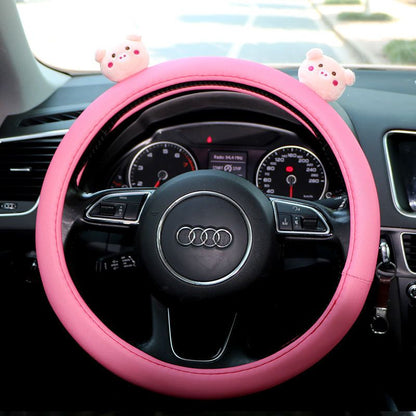 Hello Kitty Car Steering Four Seasons Universal Sanrio Cute Wheel Cover Girls Antideslizante Transpirable Cover Car Accessorie