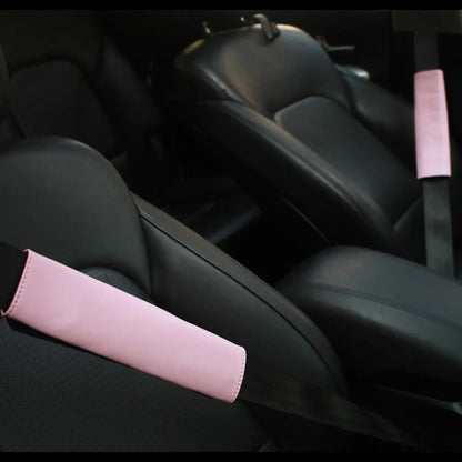 10 Pcs Faux Leather Steering Wheel Cover Set