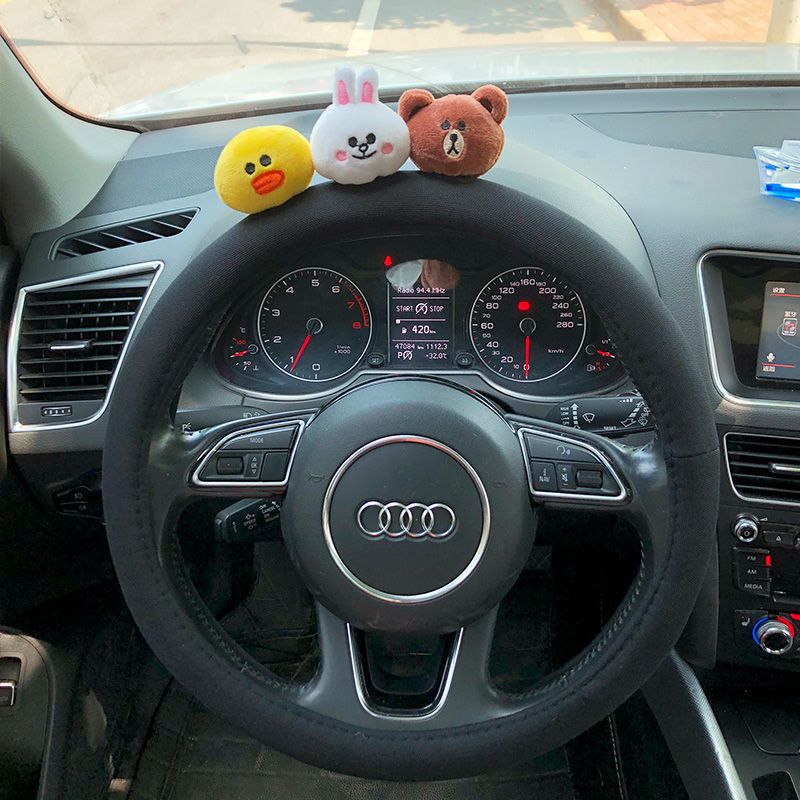 Hello Kitty Car Steering Four Seasons Universal Sanrio Cute Wheel Cover Girls Antideslizante Transpirable Cover Car Accessorie