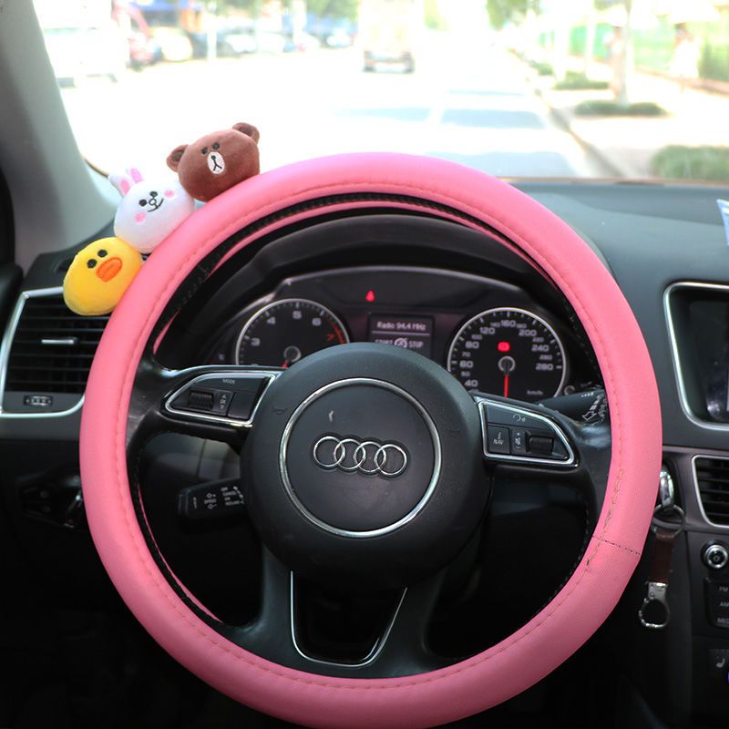 Hello Kitty Car Steering Four Seasons Universal Sanrio Cute Wheel Cover Girls Antideslizante Transpirable Cover Car Accessorie