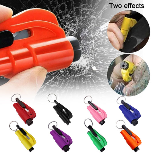 3 en 1 Portable voiture urgence évasion sauvetage outil multifonctionnel voiture porte-clés ceinture de sécurité Cutter évasion marteau évasion outils